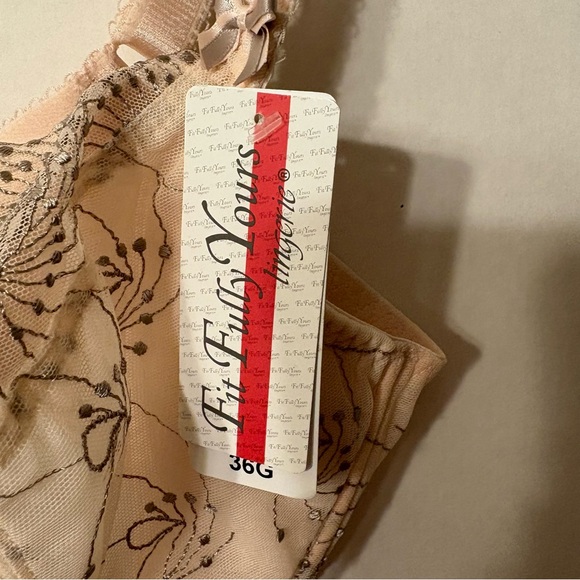 Fit Fully Yours Womens Nicole see -Thru Lace Bra Cloud Pink Size 36G - Picture 14 of 16